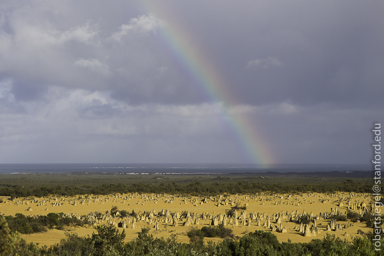 pinnacles with rainbow